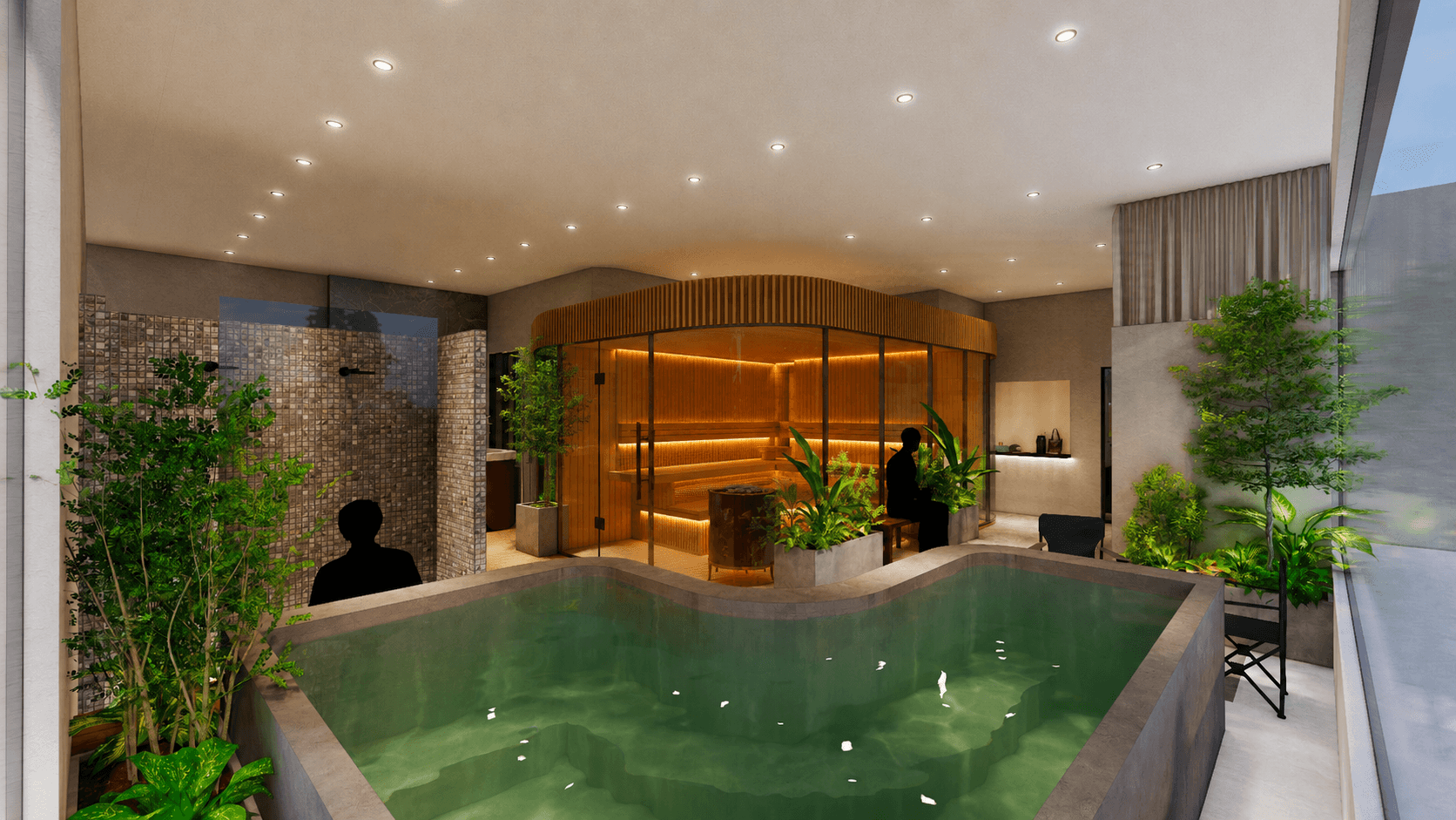 Icebatu Recovery: sauna and cold plunge at 2F, Kampung Gym Mt Austin