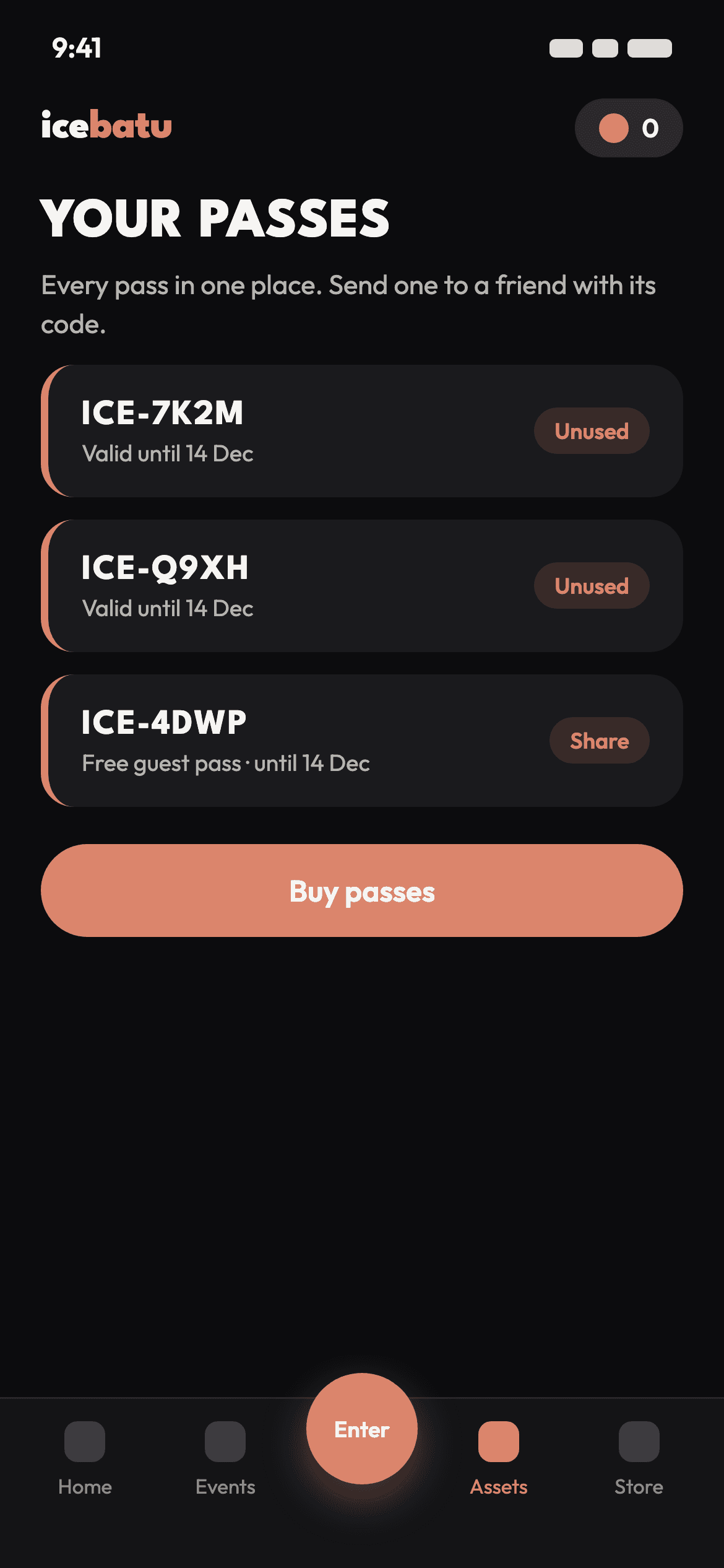 Buying a pass in the icebatu app